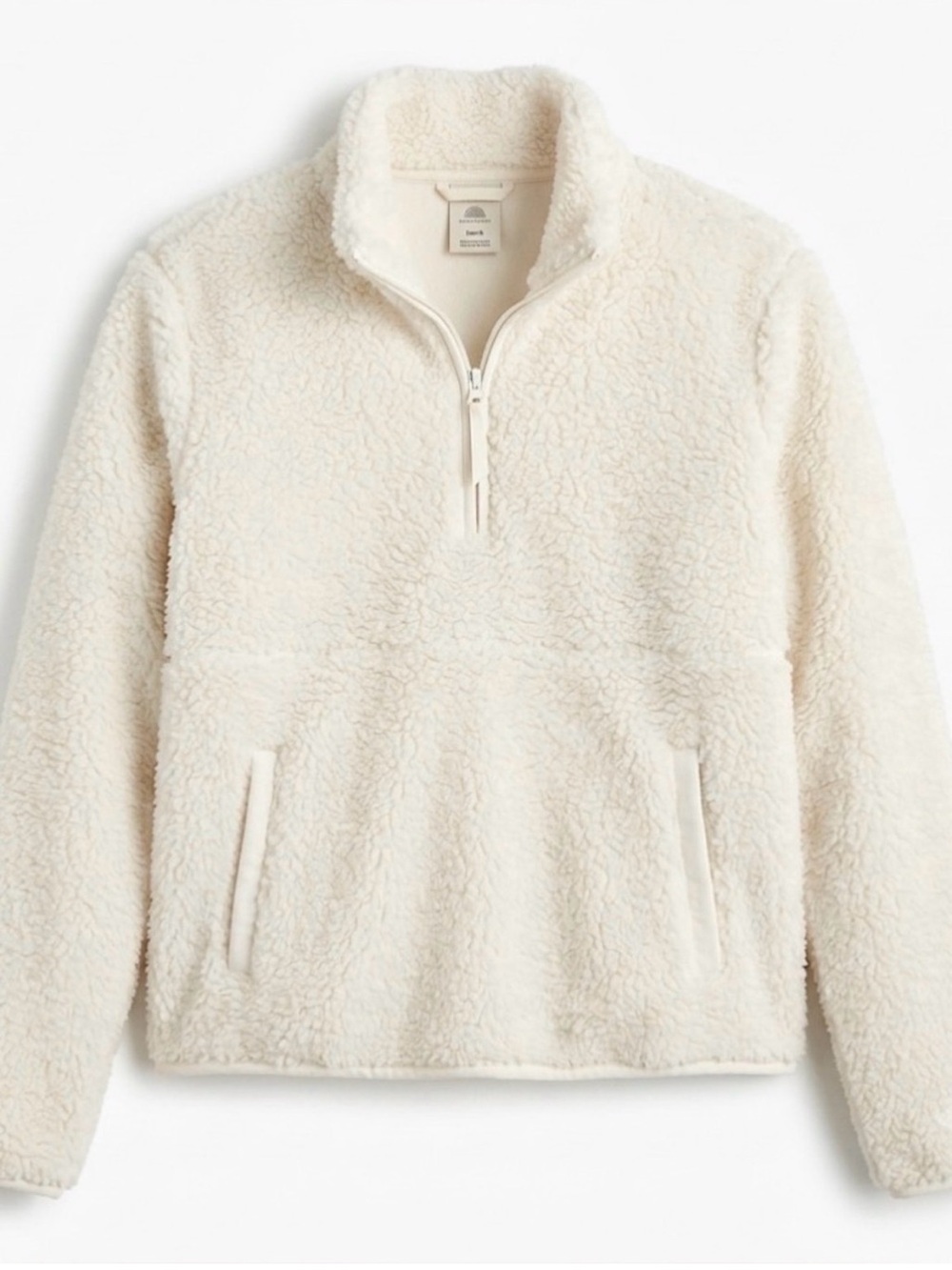 WONDERSHOP Sherpa Quarter Zip Pullover, Girls XL (14), White
